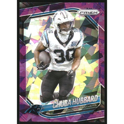 2025 Panini Prizm Prizms Purple Ice #237 Chuba Hubbard