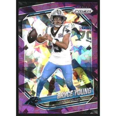 2025 Panini Prizm Prizms Purple Ice #5 Bryce Young