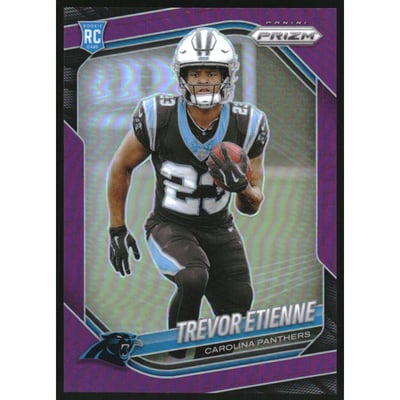 2025 Panini Prizm Prizms Purple #345 Trevor Etienne
