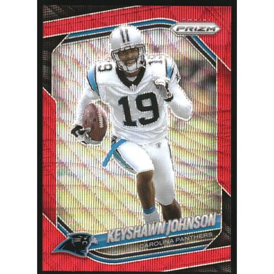 2025 Panini Prizm Prizms Red Wave #264 Keyshawn Johnson