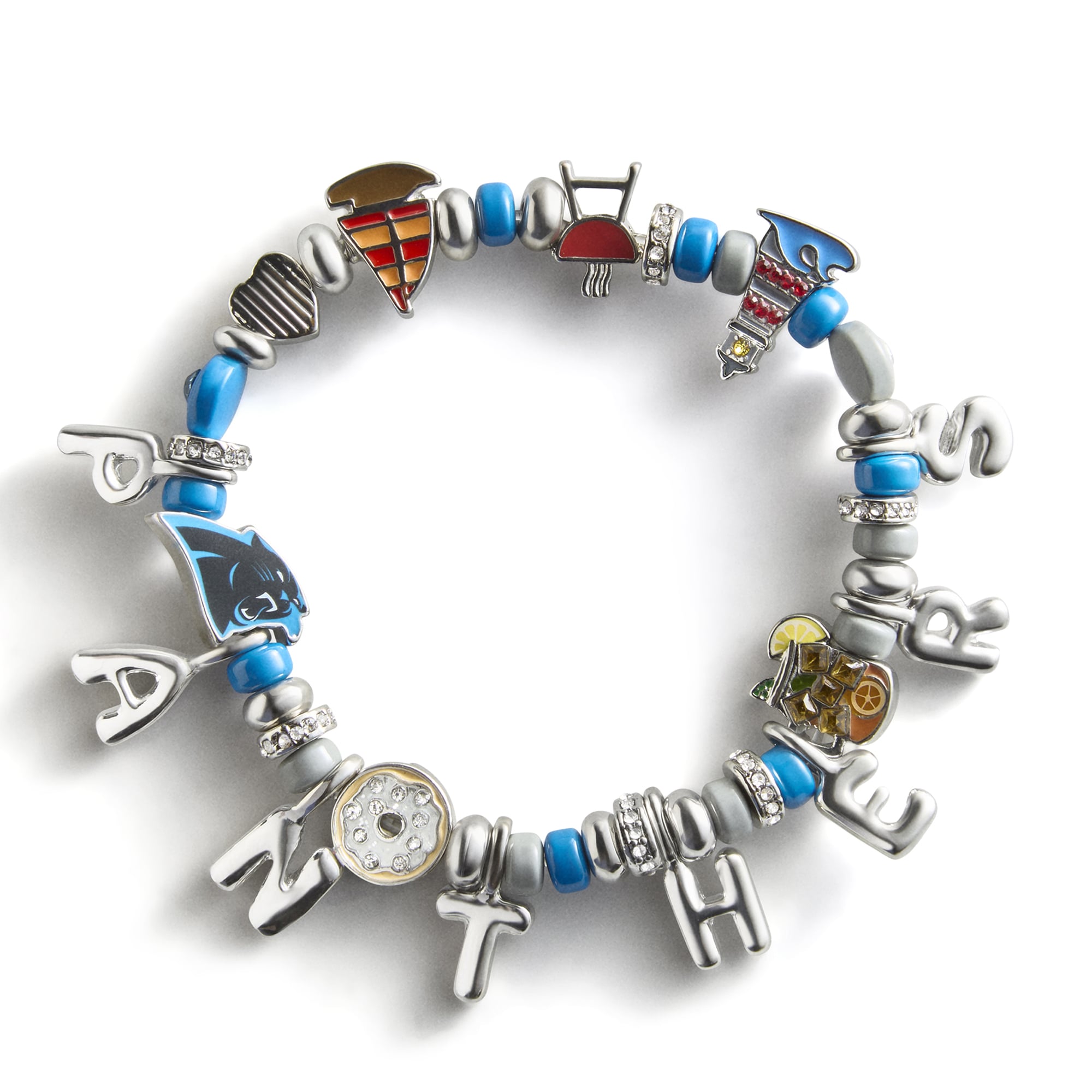 BaubleBar Carolina Panthers Motif Beaded Bracelet