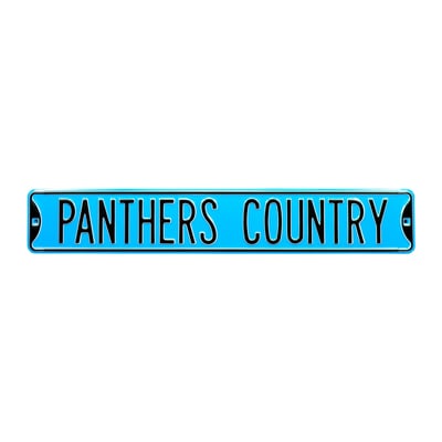 Carolina Panthers Country 6" x 36" Steel Street Sign - Blue