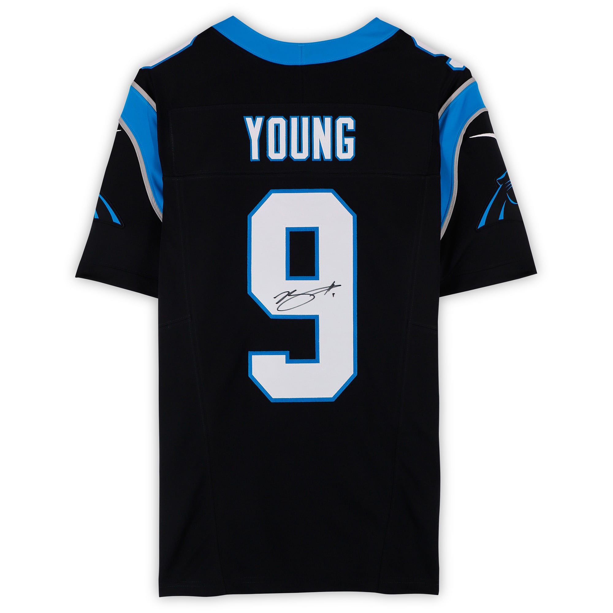 Maillot Nike Vapor Fuse noir en édition limitée, autographié par Bryce Young des Panthers de la Caroline