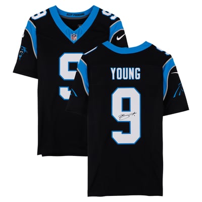 Bryce Young Carolina Panthers Autographed Fanatics Authentic Black Nike Vapor Fuse Limited Jersey 