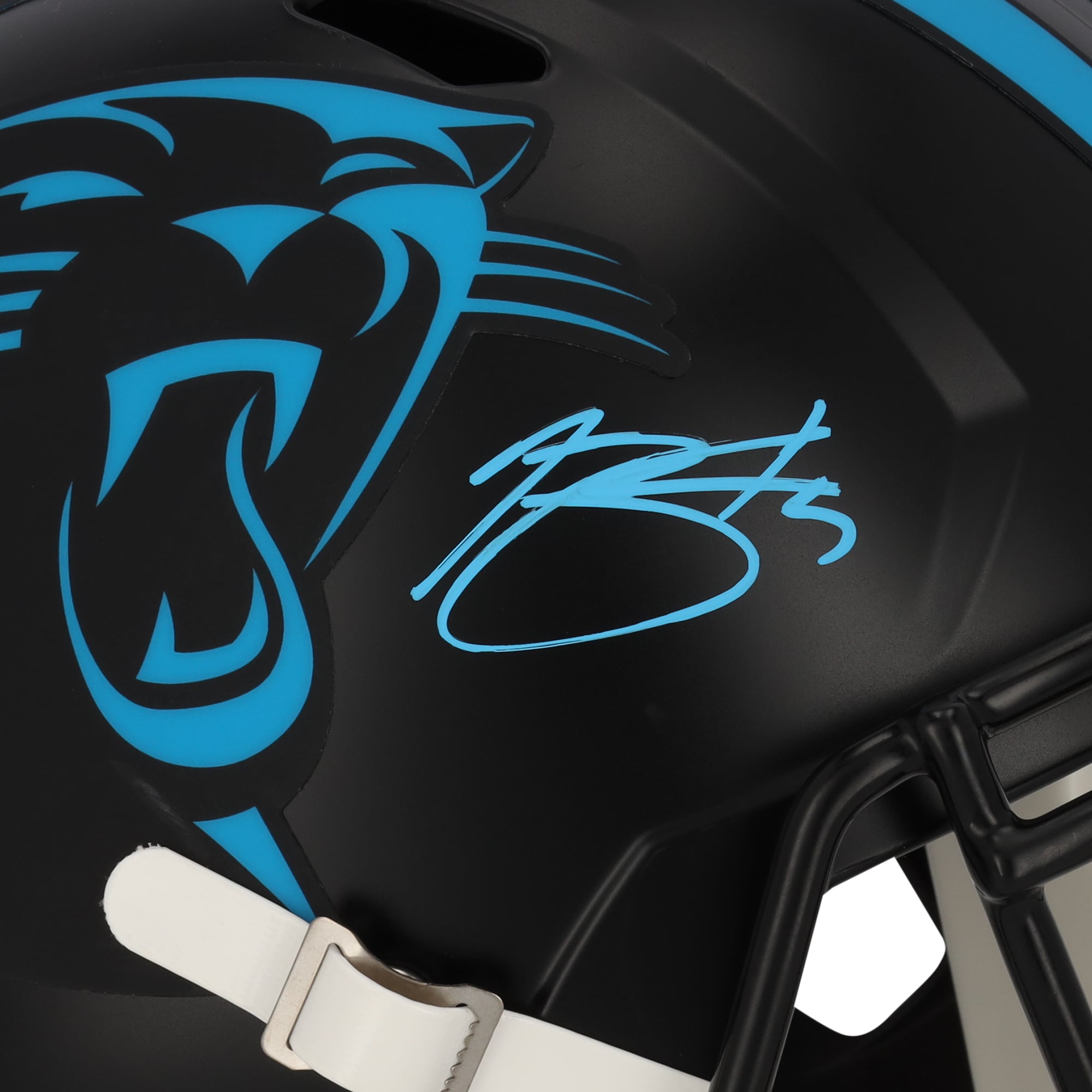 Casque réplique de vitesse alternative autographié par Bryce Young des Carolina Panthers Riddell 2022