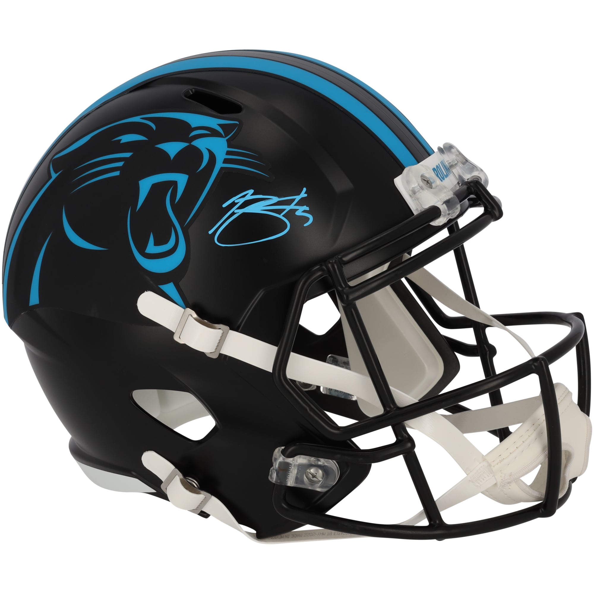 Casque réplique de vitesse alternative autographié par Bryce Young des Carolina Panthers Riddell 2022