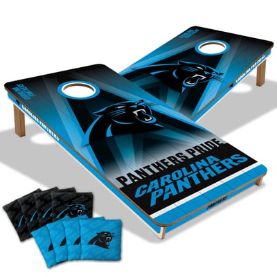 Carolina Panthers 2' x 4' City Scape Wood Cornhole Game with Bags