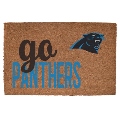 Carolina Panthers 20" x 30" Go Team Coir Door Mat
