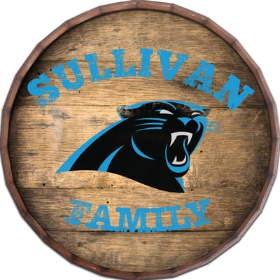 Carolina Panthers 24" Personalized Barrel Top