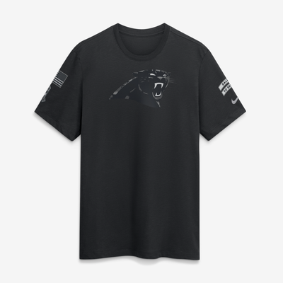 Camiseta de manga corta de tejido slub Nike Salute To Service del Carolina Panthers - Hombre