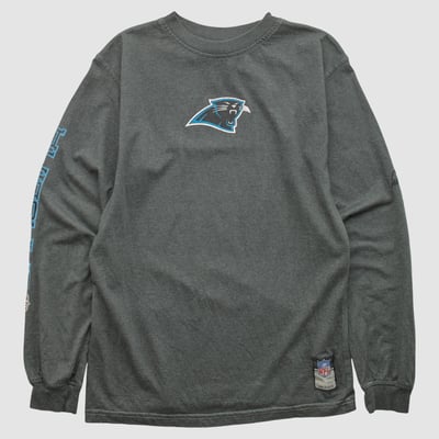 Carolina Panthers Reebok 2000s Long Sleeve T-shirt - Dark Heather Gray - XS by Fanatics Real Vintage