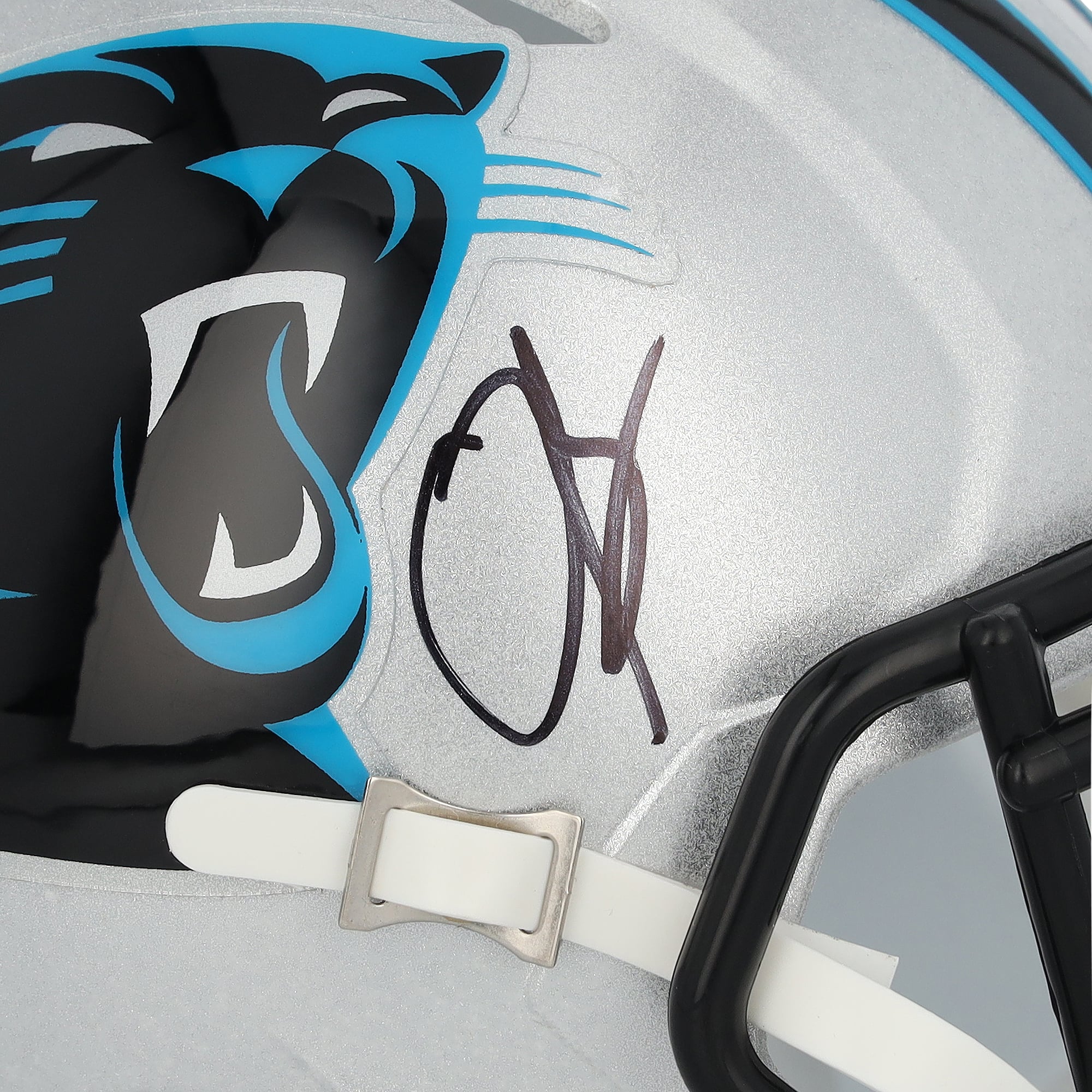 Chris Brazzell II Carolina Panthers Autographed Riddell Speed Mini Helmet