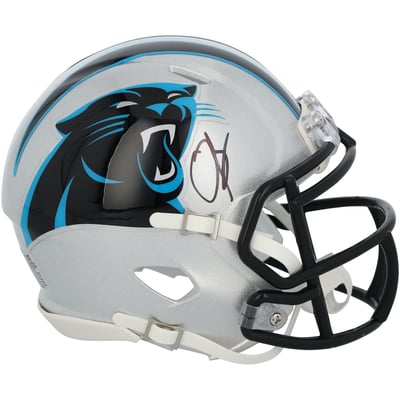 Chris Brazzell II Carolina Panthers Autographed Fanatics Authentic Riddell Speed Mini Helmet