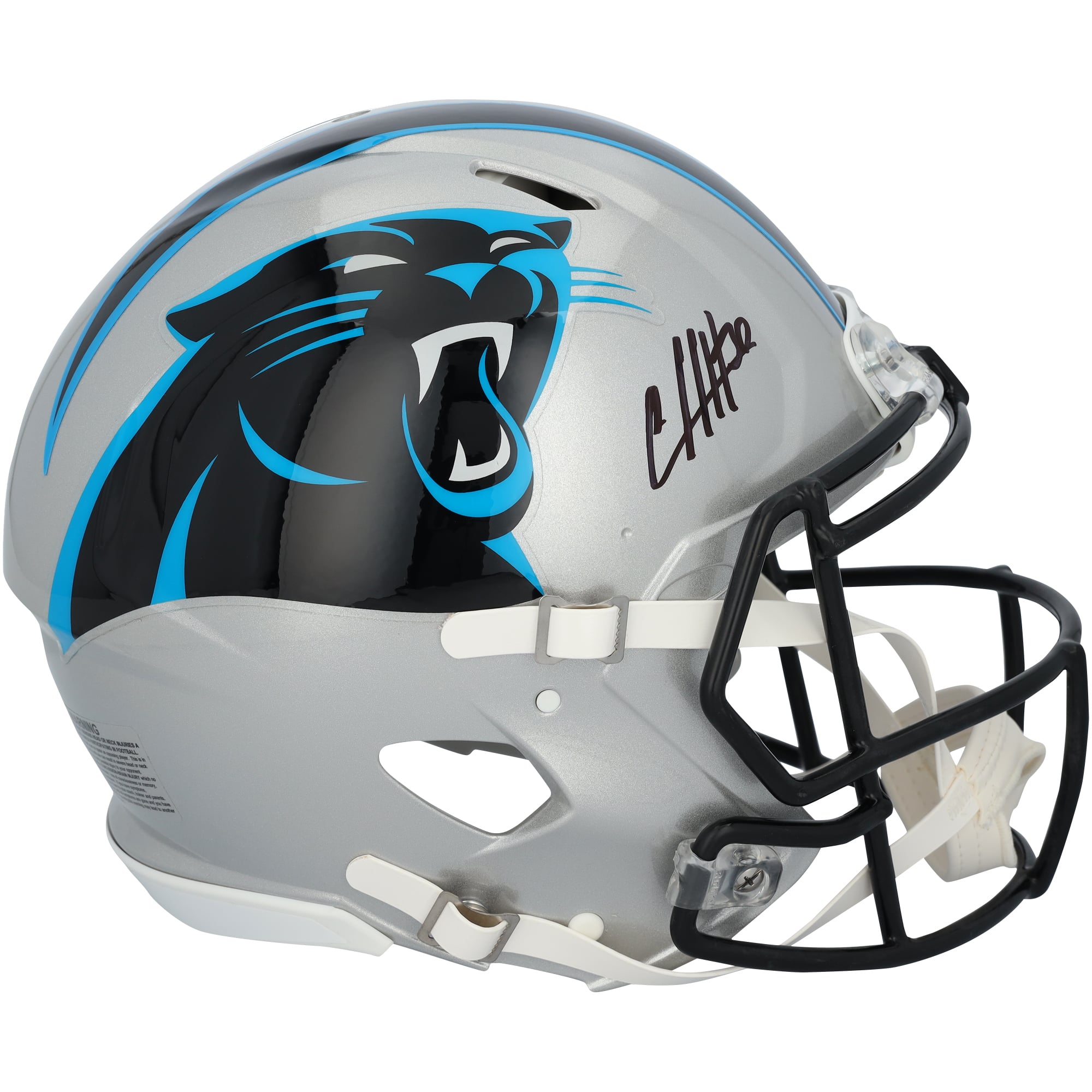 Casque authentique Riddell Speed autographié par Chuba Hubbard Carolina Panthers