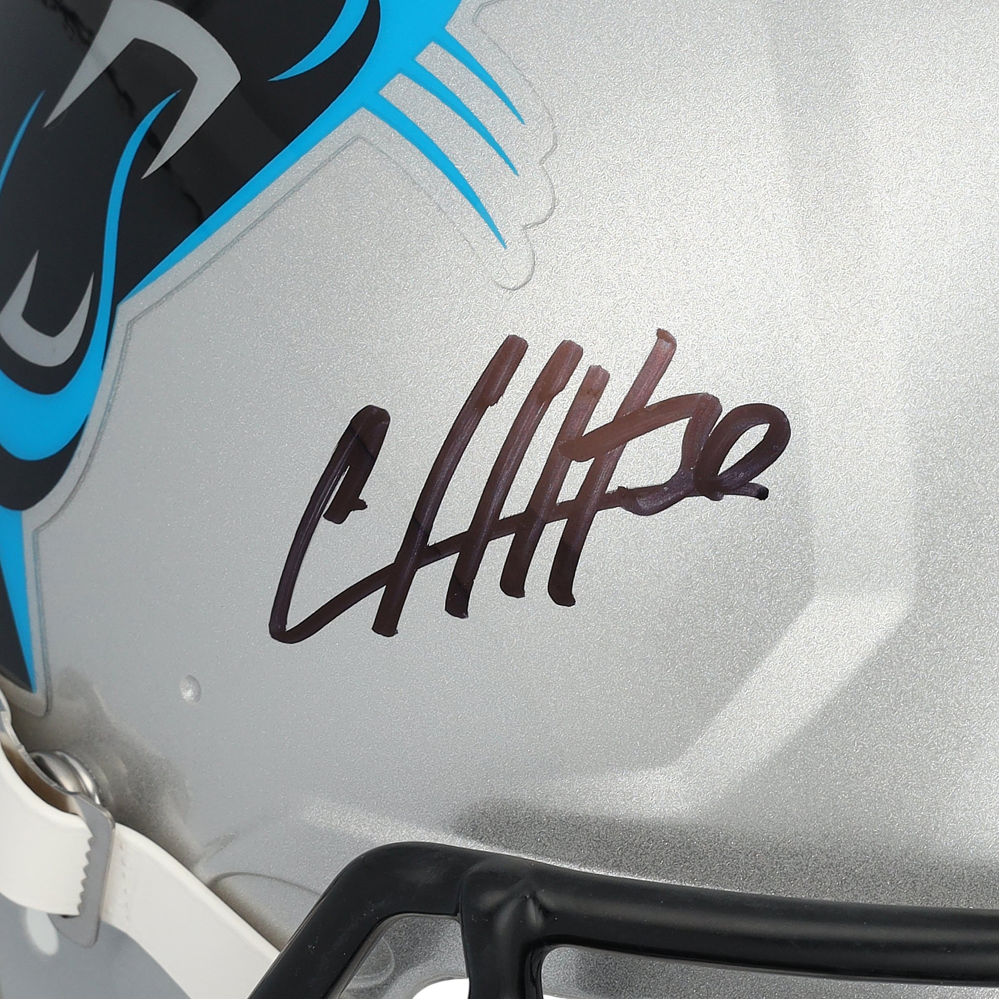 Casque authentique Riddell Speed autographié par Chuba Hubbard Carolina Panthers