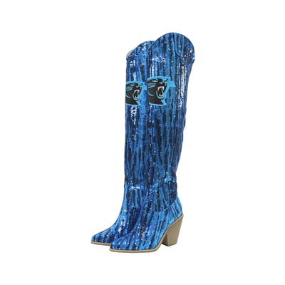 Bottes cuissardes à sequins bicolores Carolina Panthers Cuce