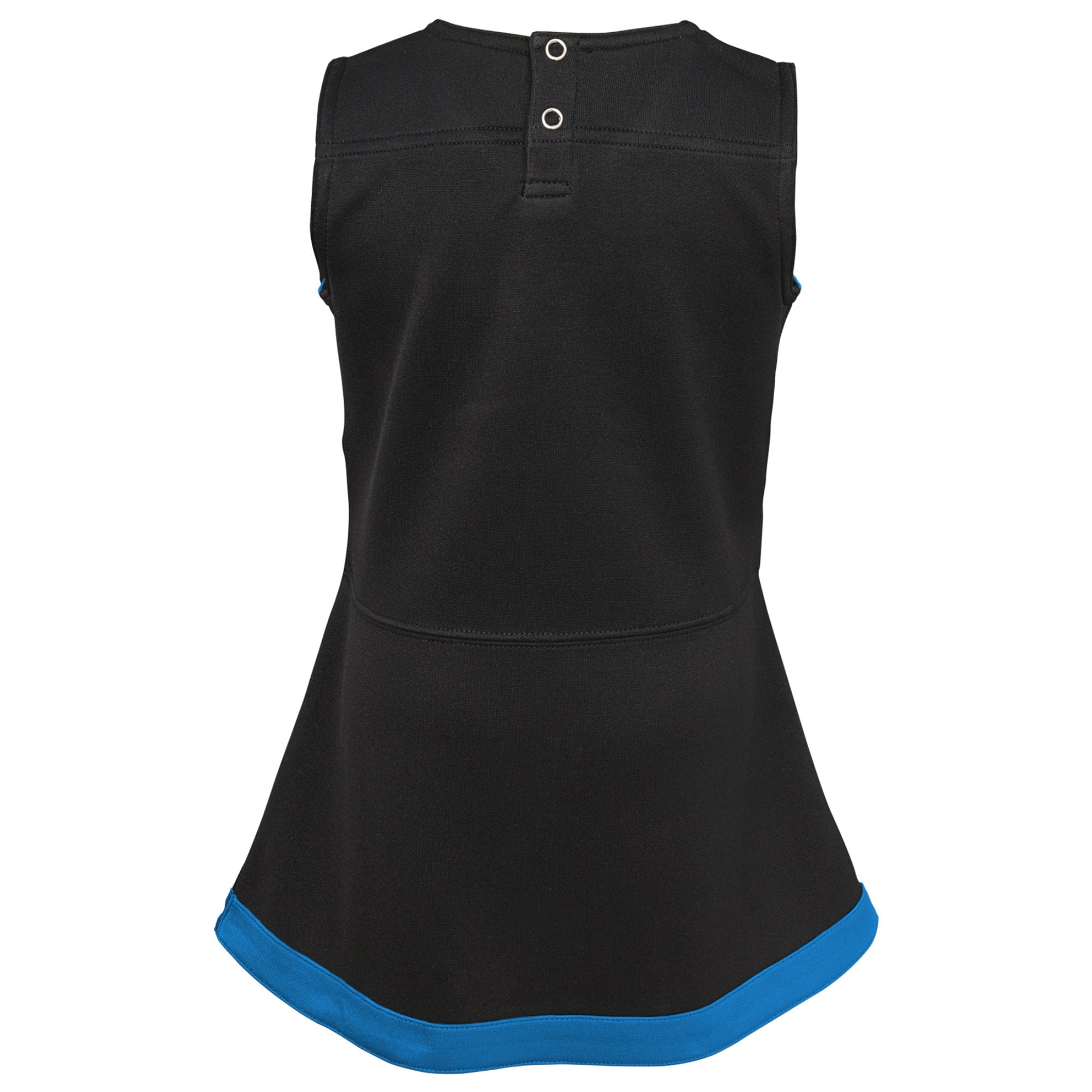 Girls Toddler Black Carolina Panthers Cheer Captain V-Neck Dress with Bloomers