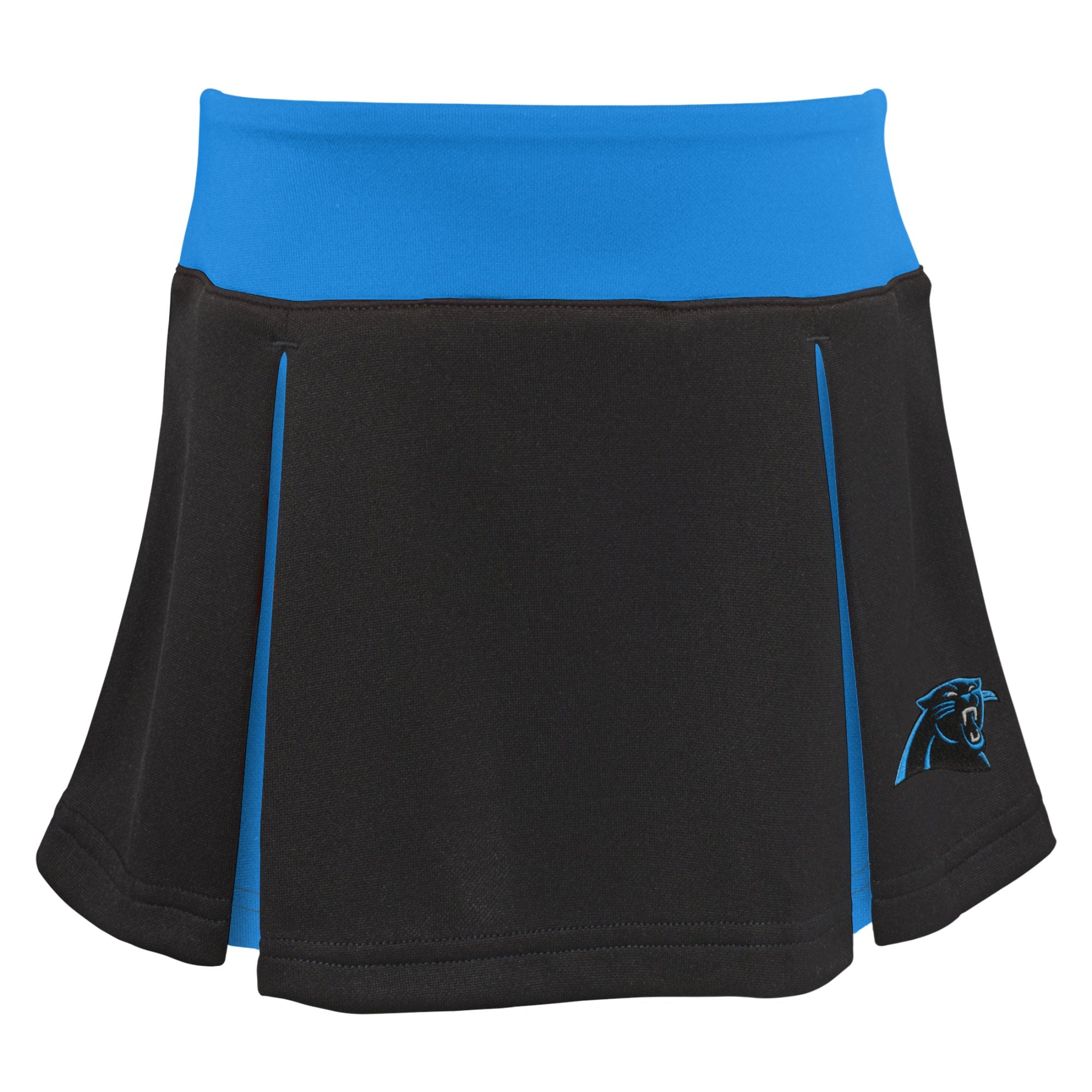 Girls Toddler Black Carolina Panthers Spirit Cheer Two-Piece Cheerleader Set with Bloomers