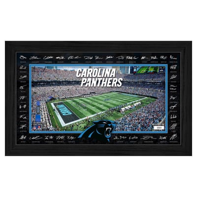 Carolina Panthers Highland Mint 12" x 20" 2026 Signature Gridiron Panoramic Framed Photo