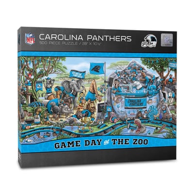 Carolina Panthers IDNA 10.5" x 28" Game Day at the Zoo 500-Piece Puzzle