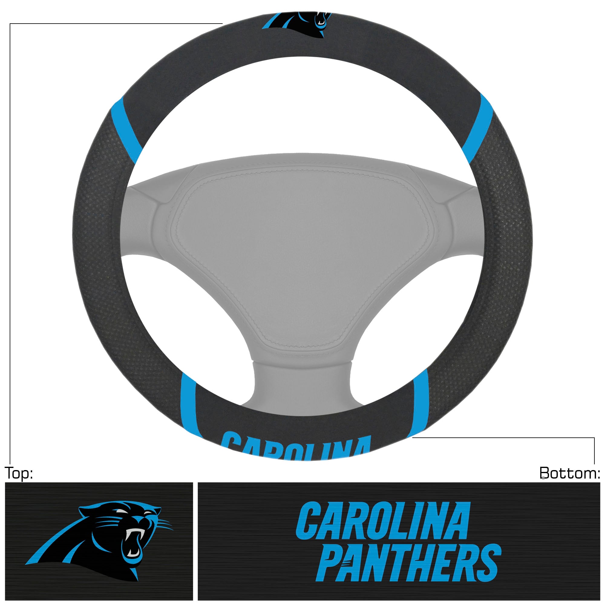 Housse de volant Logo Brands Carolina Panthers