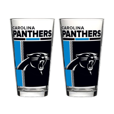 Carolina Panthers Logo Brands Two-Piece 16oz. Pint Glass Set