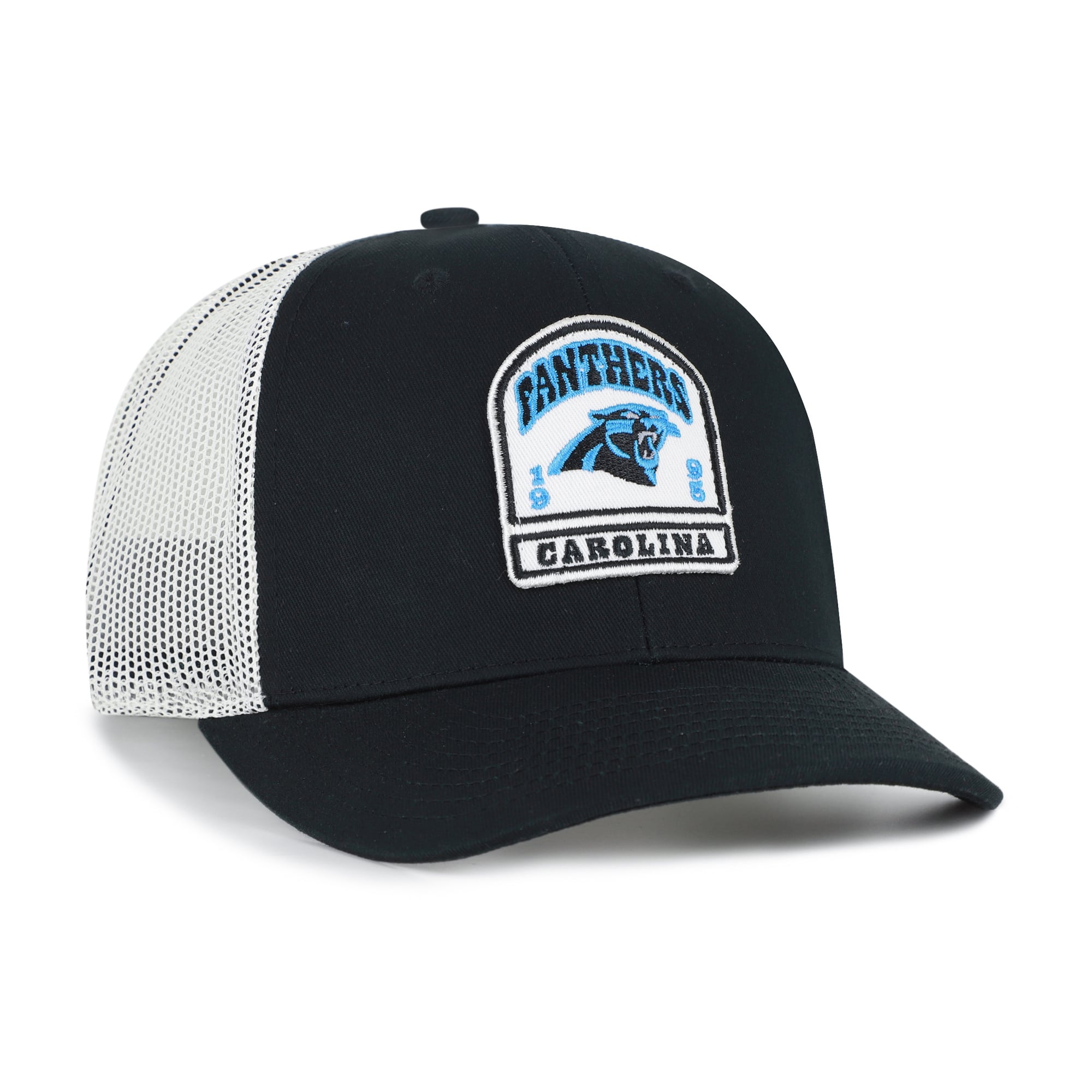 Men's '47  Black Carolina Panthers  Headstone Trucker Adjustable Hat