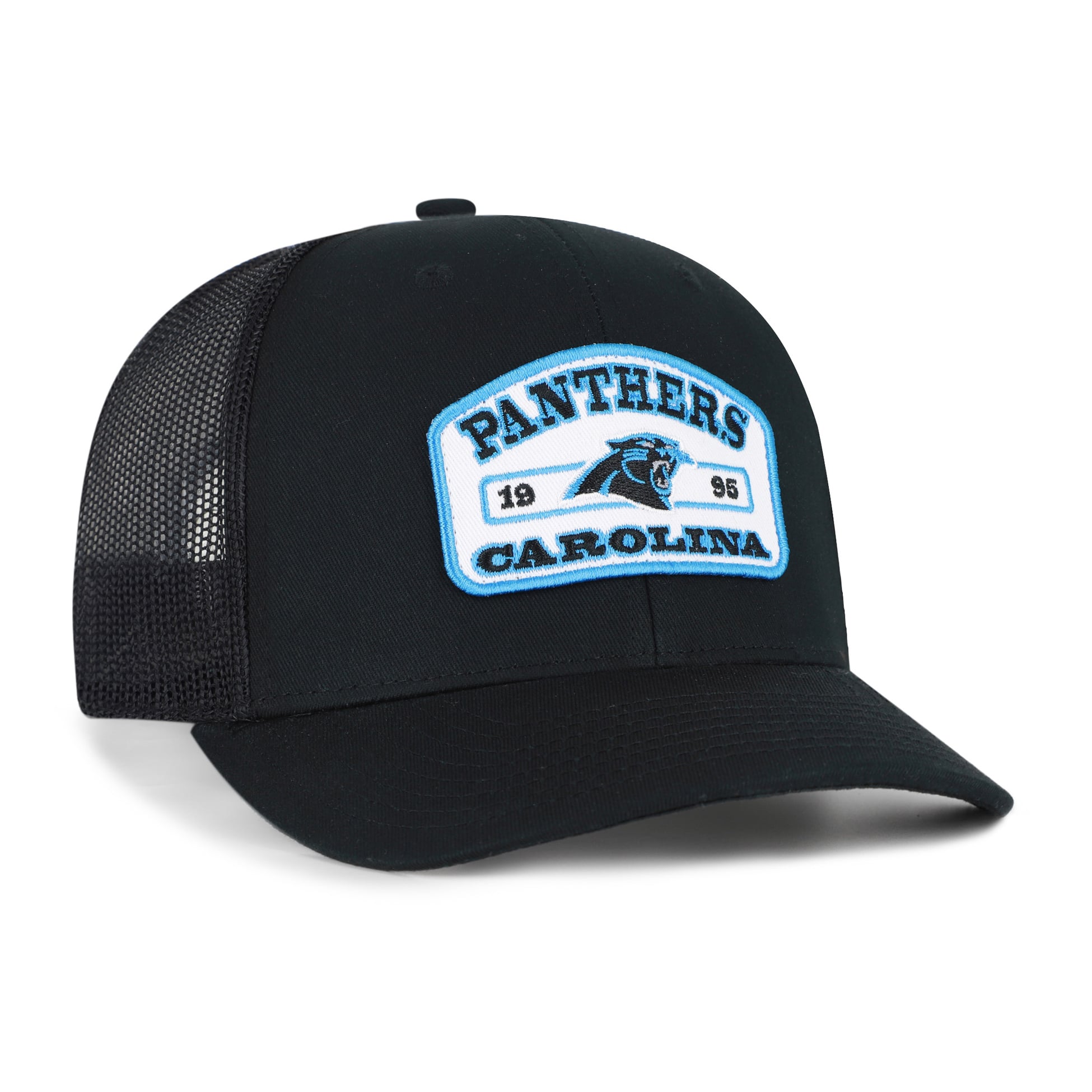 Men's '47 Black Carolina Panthers Roadway Adjustable Trucker Hat