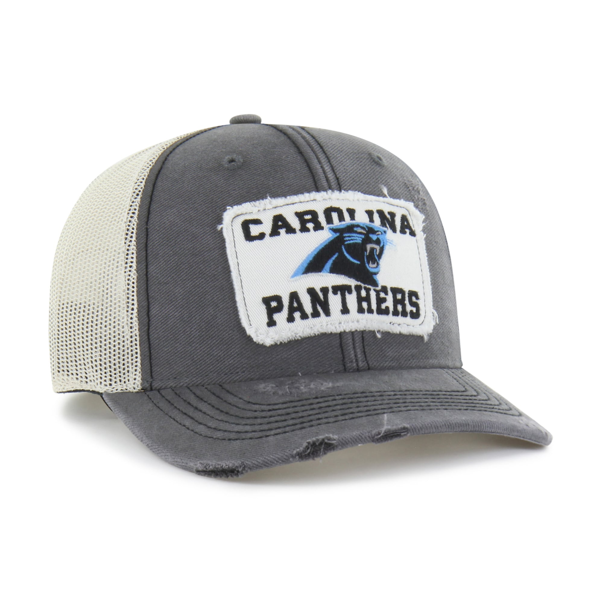 Men's '47 Charcoal Carolina Panthers Egremont Well-Worn Adjustable Trucker Hat