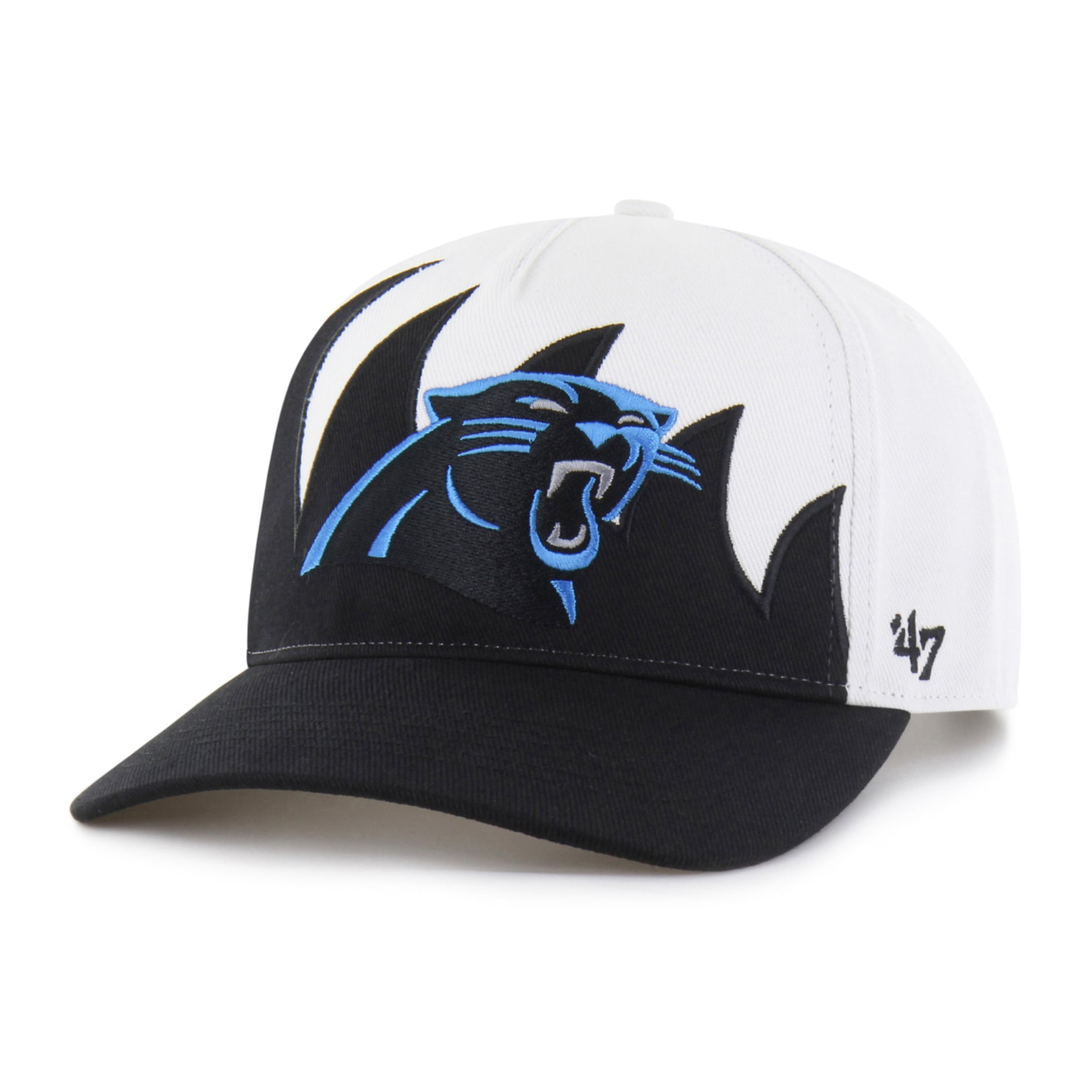 Men's '47 White Carolina Panthers Jagged Hitch Adjustable Hat