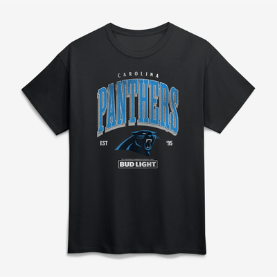 Carolina Panthers Bud Light T-Shirt - Black