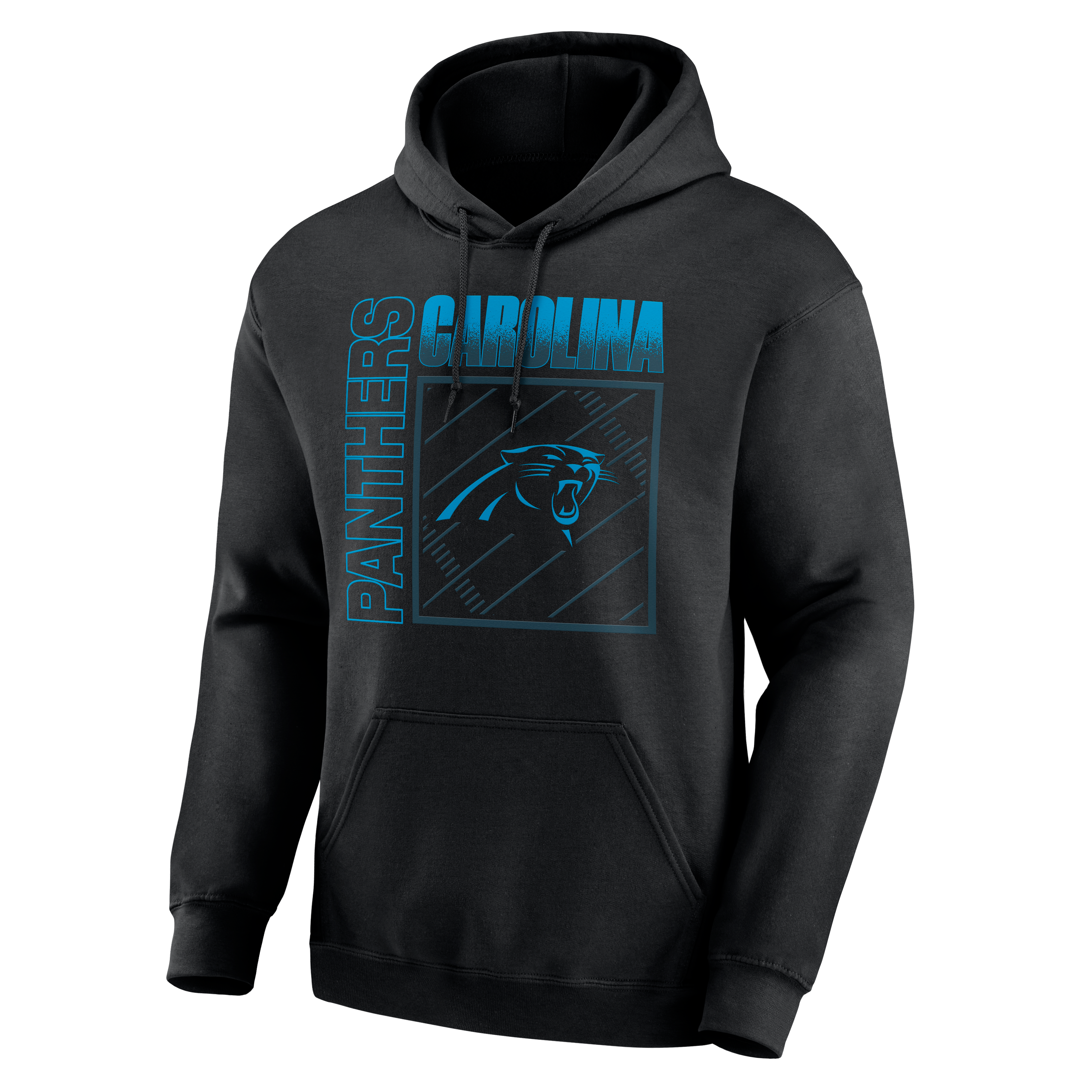 Men's Black Carolina Panthers Home Field Pop Personalized Name & Number Hoodie