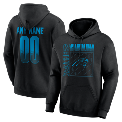 Carolina Panthers Home Field Pop Personalized Name & Number Hoodie - Black
