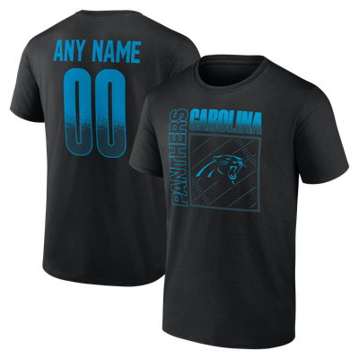 Carolina Panthers Home Field Pop Personalized Name & Number T-Shirt - Black