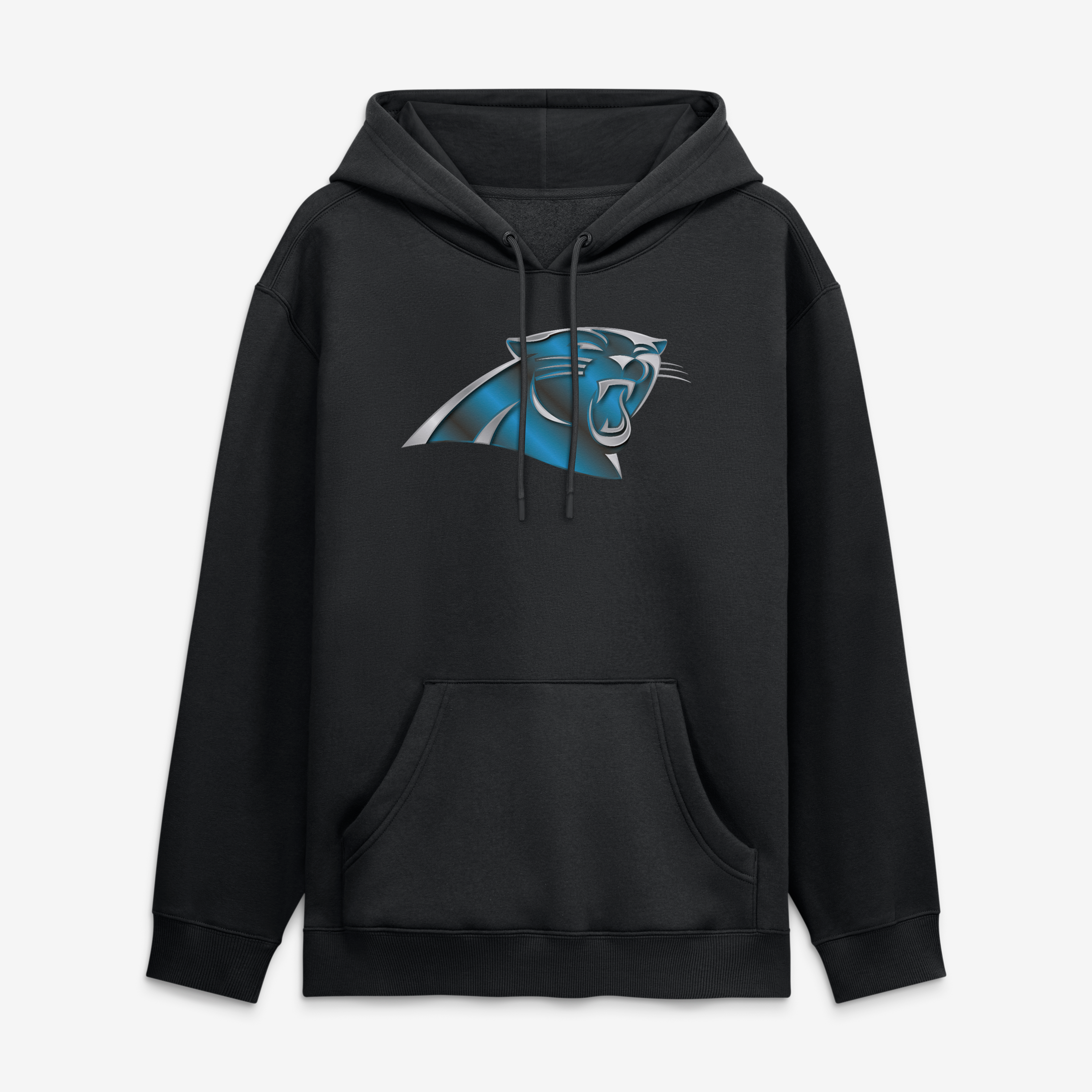 Sweat à capuche noir pour homme avec mascotte métallique des Panthers de la Caroline