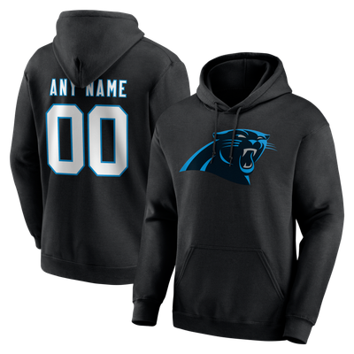 Carolina Panthers Team Authentic Personalized Name & Number Hoodie - Black