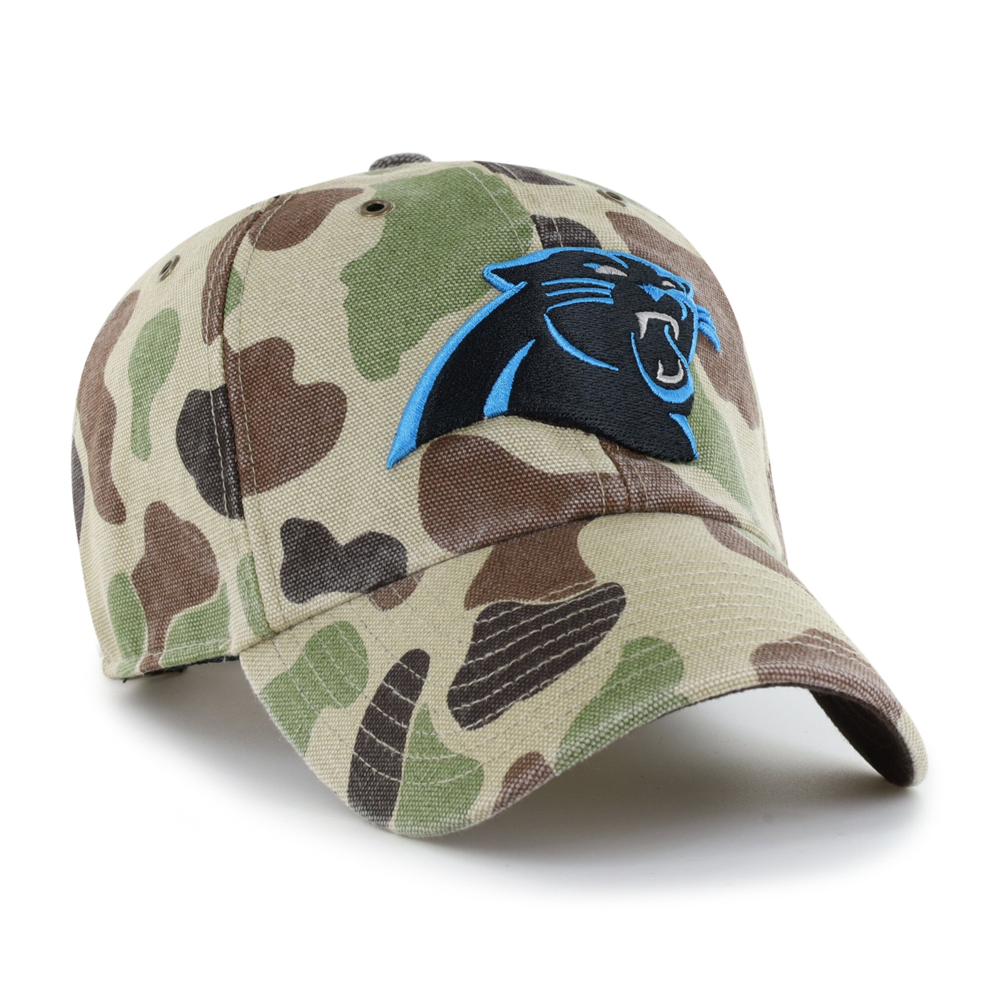 Men's Carhartt x '47 Duck Camo Carolina Panthers Clean Up Adjustable Hat