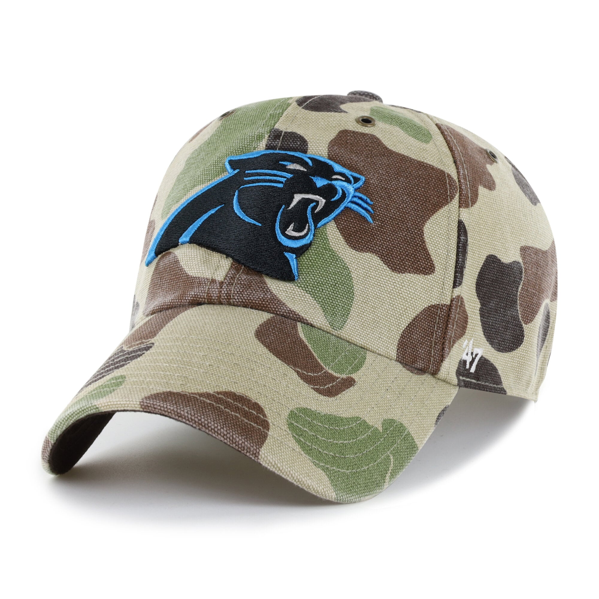Men's Carhartt x '47 Duck Camo Carolina Panthers Clean Up Adjustable Hat