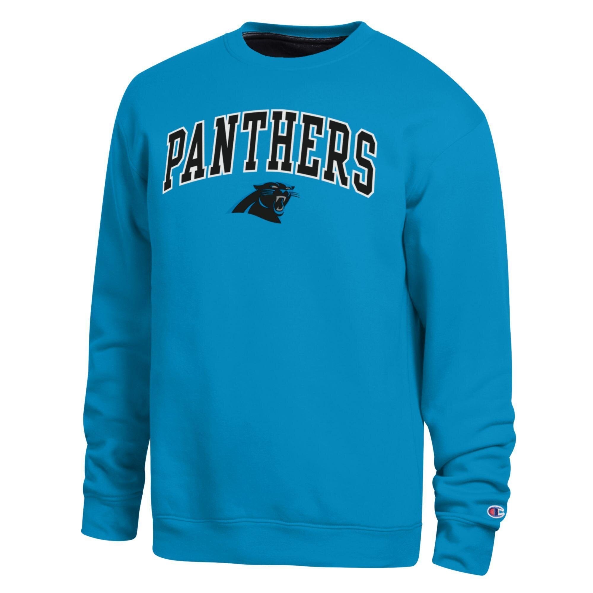 Sweat-shirt à doublure contrastée bleu Champion pour homme, Carolina Panthers