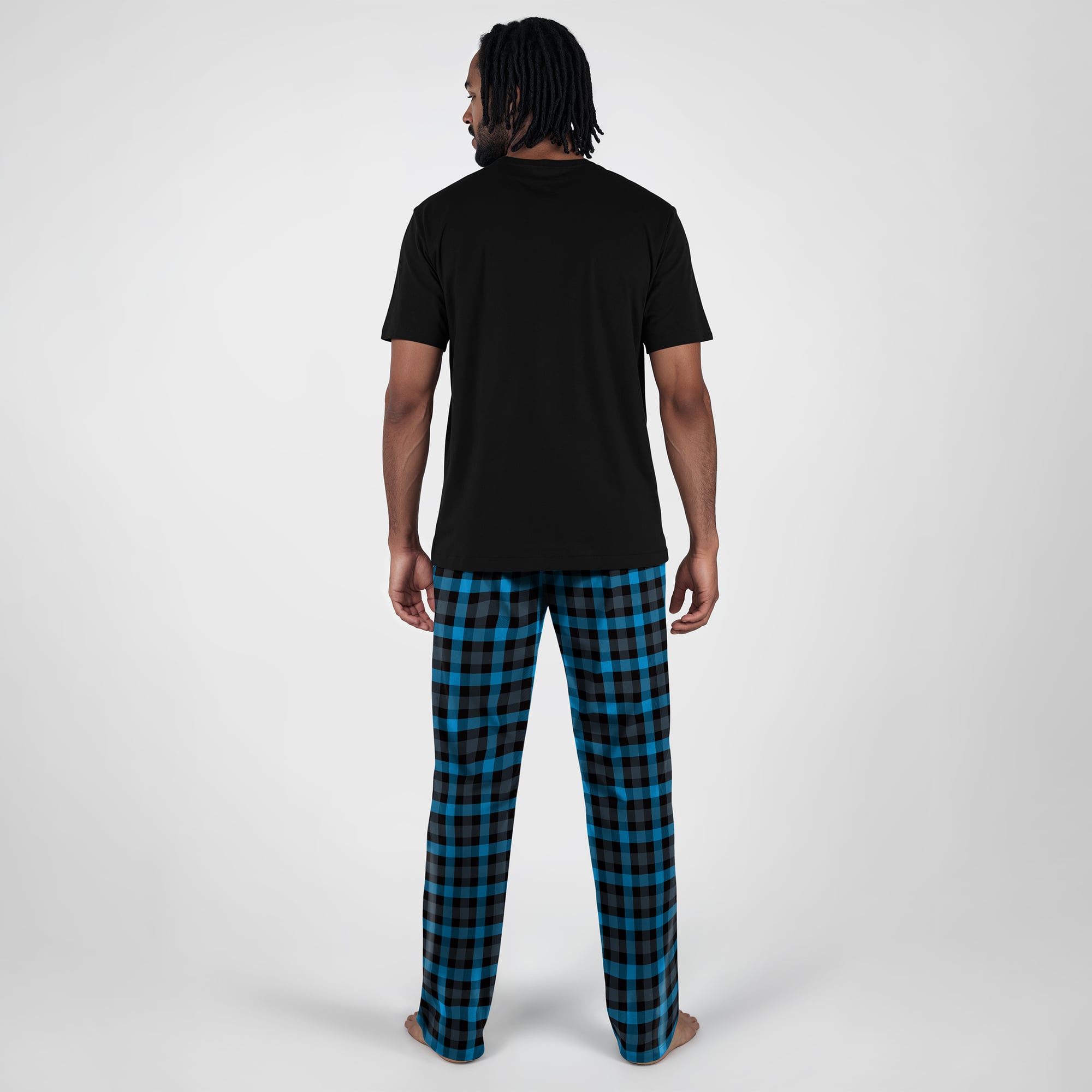 Men's Concepts Sport Black Carolina Panthers Highland Sleep Set
