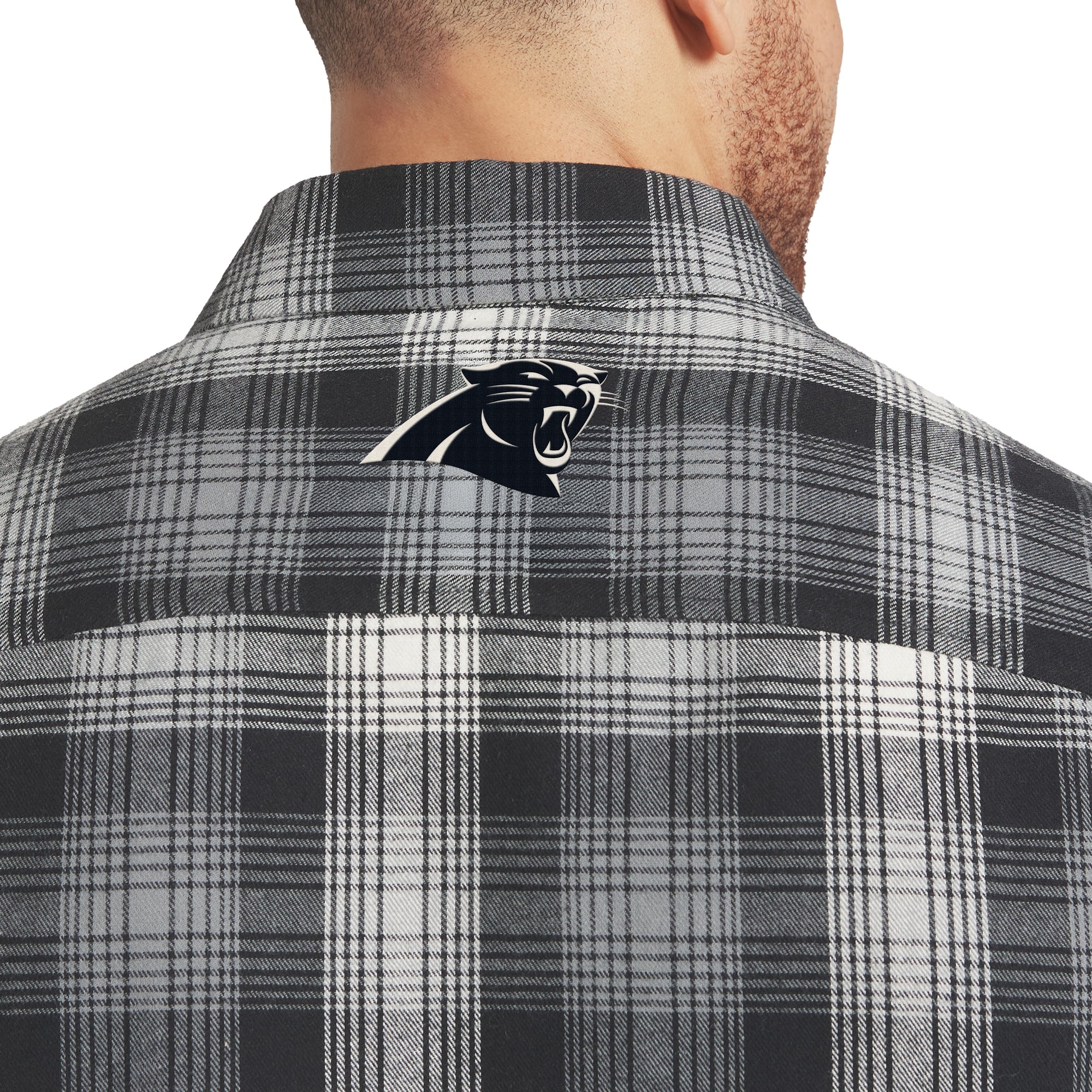 Chemise en flanelle à carreaux noirs Carolina Panthers, collection Darius Rucker pour homme par Fanatics
