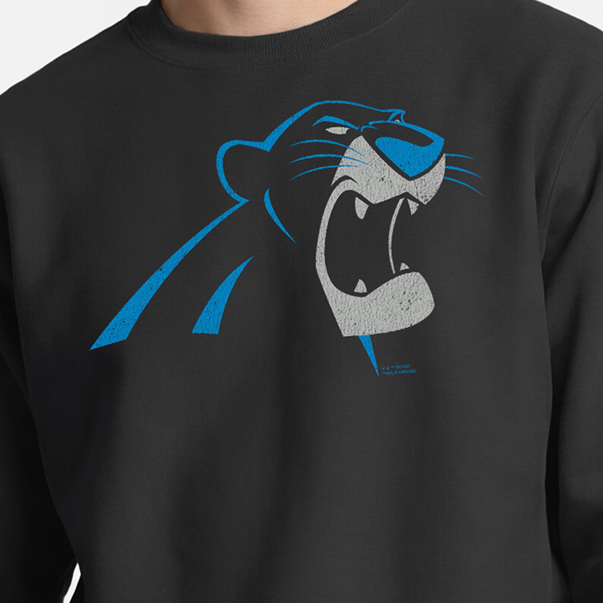 Sweat-shirt homme Disney x Champion Black Carolina Panthers Bagheera Powerblend