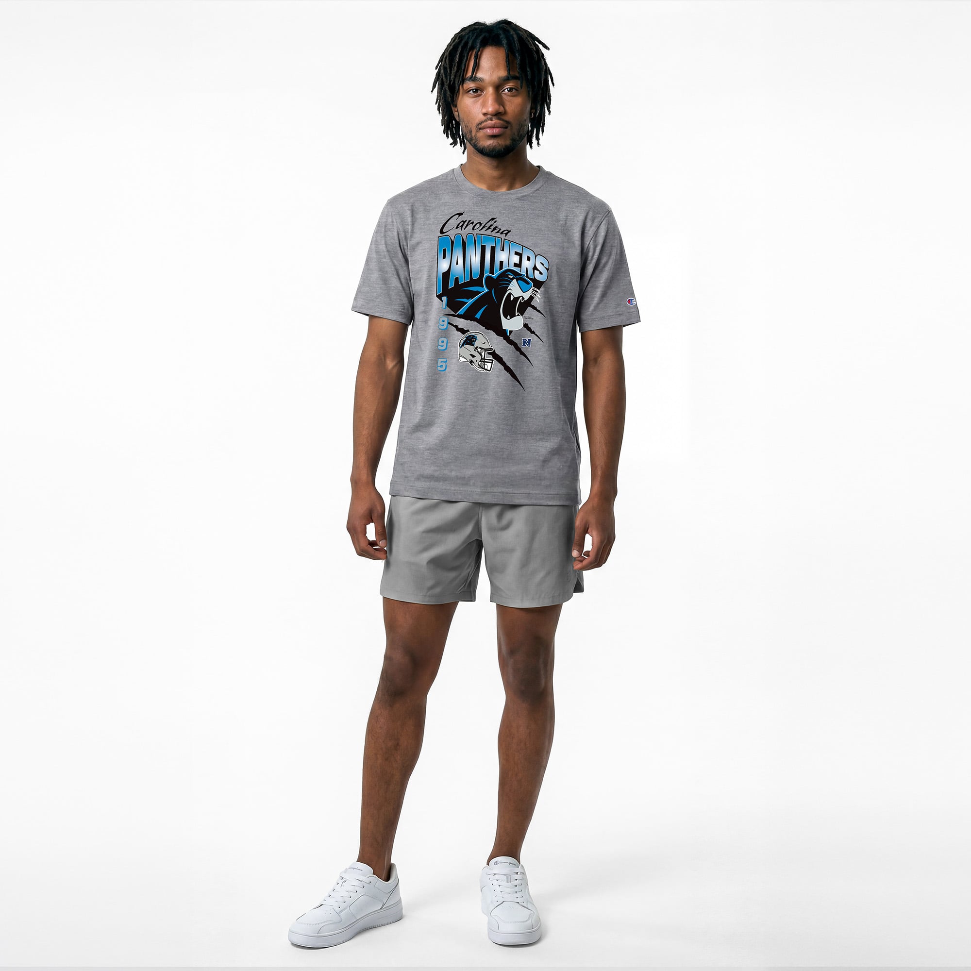 T-shirt homme Disney x Champion gris Carolina Panthers Bagheera All-Star