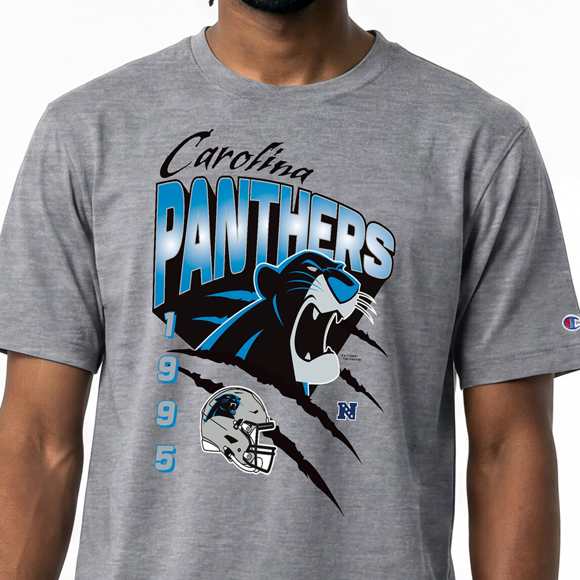 T-shirt homme Disney x Champion gris Carolina Panthers Bagheera All-Star