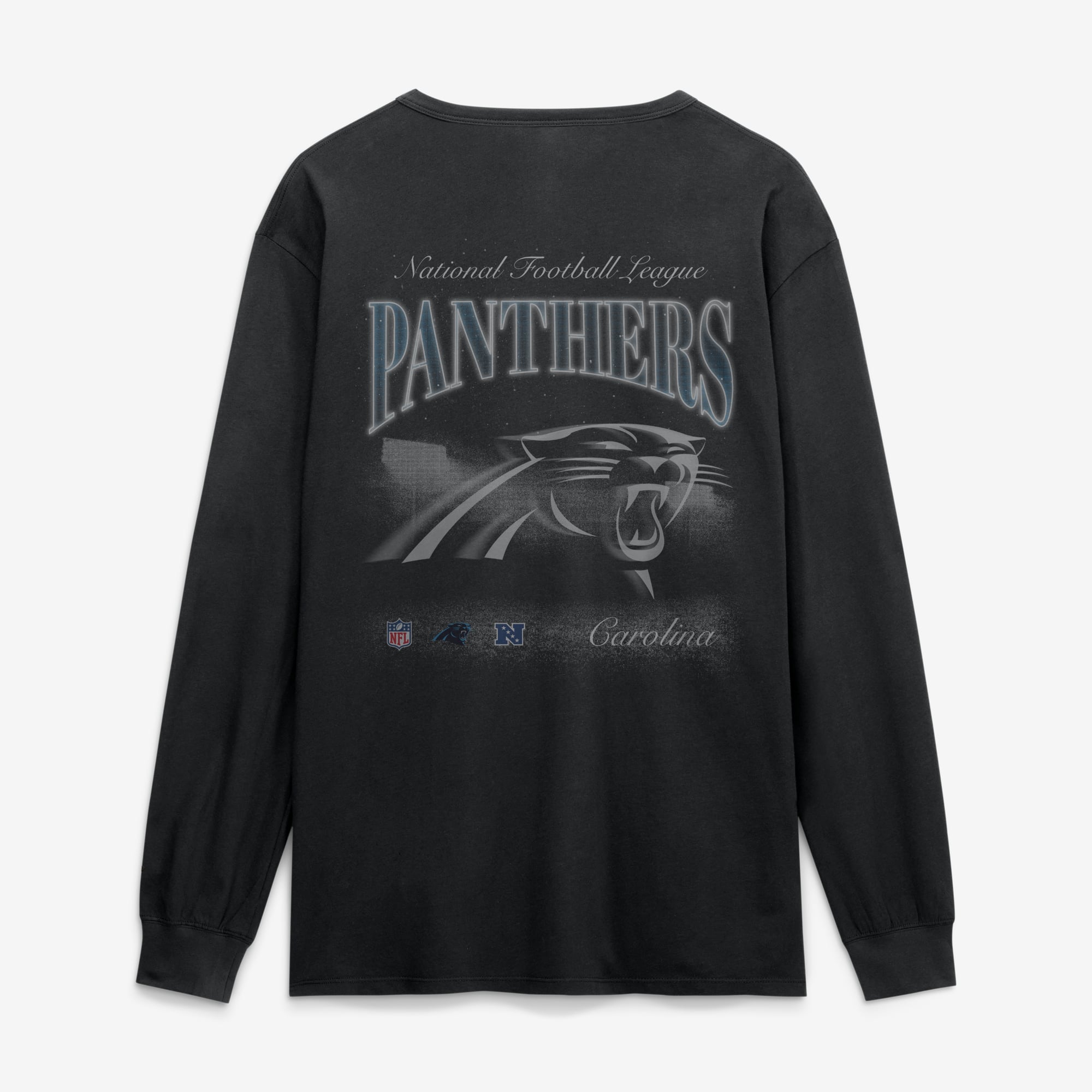 T-shirt à manches longues Fanatics Black Carolina Panthers Midnight Falls pour homme
