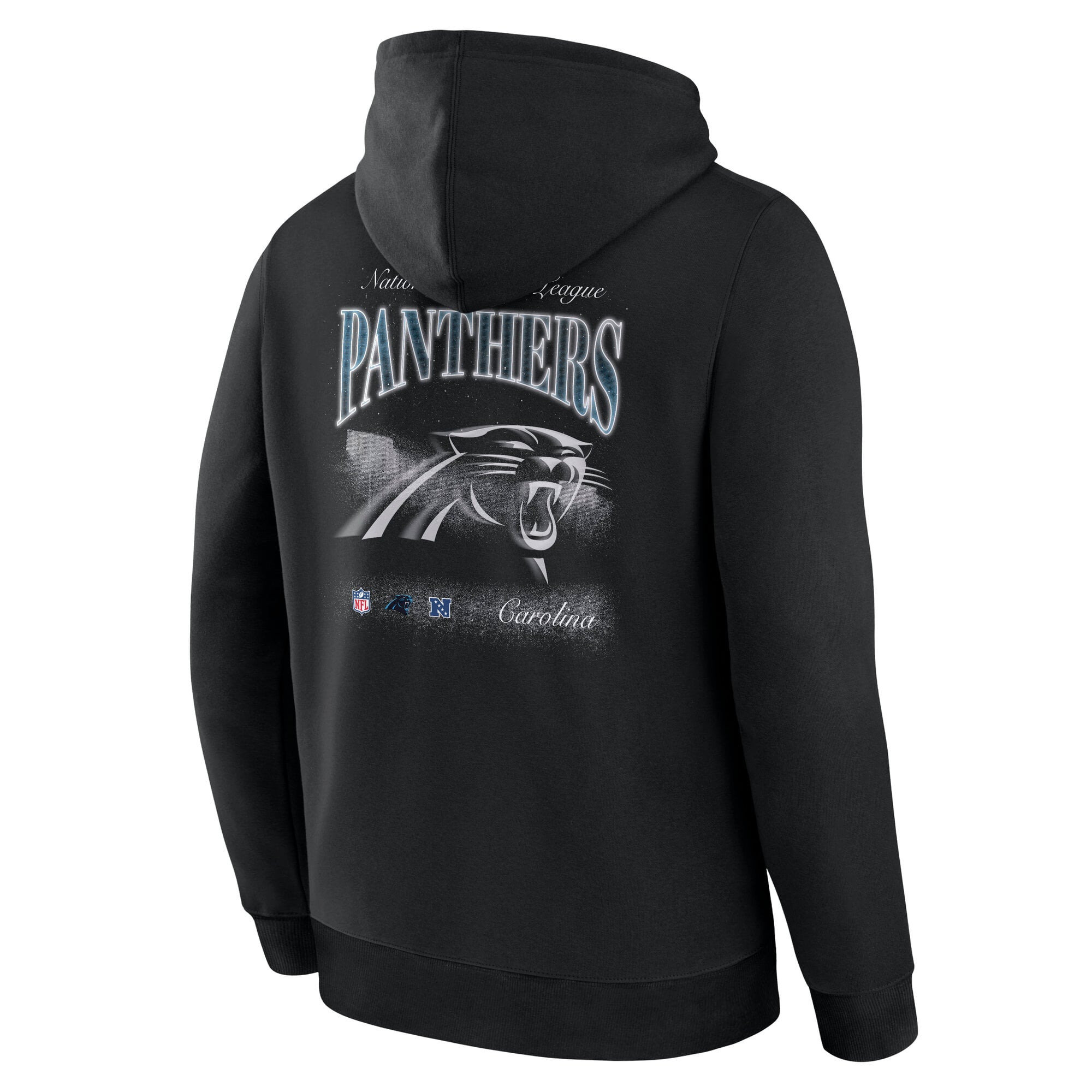 Men's Fanatics Black Carolina Panthers Nightfall Long Sleeve Fleece Hoodie