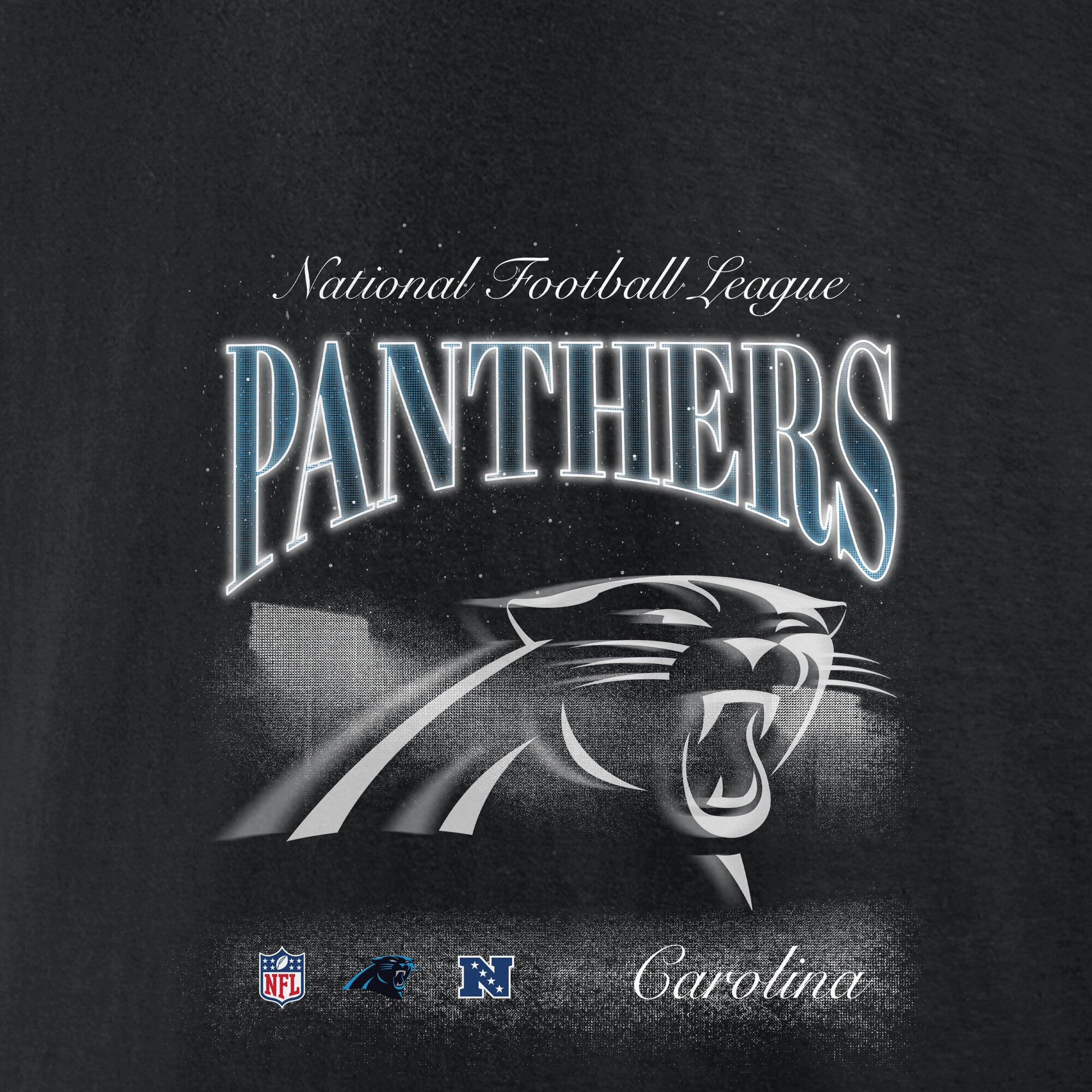 Men's Fanatics Black Carolina Panthers Nightfall Long Sleeve Fleece Hoodie