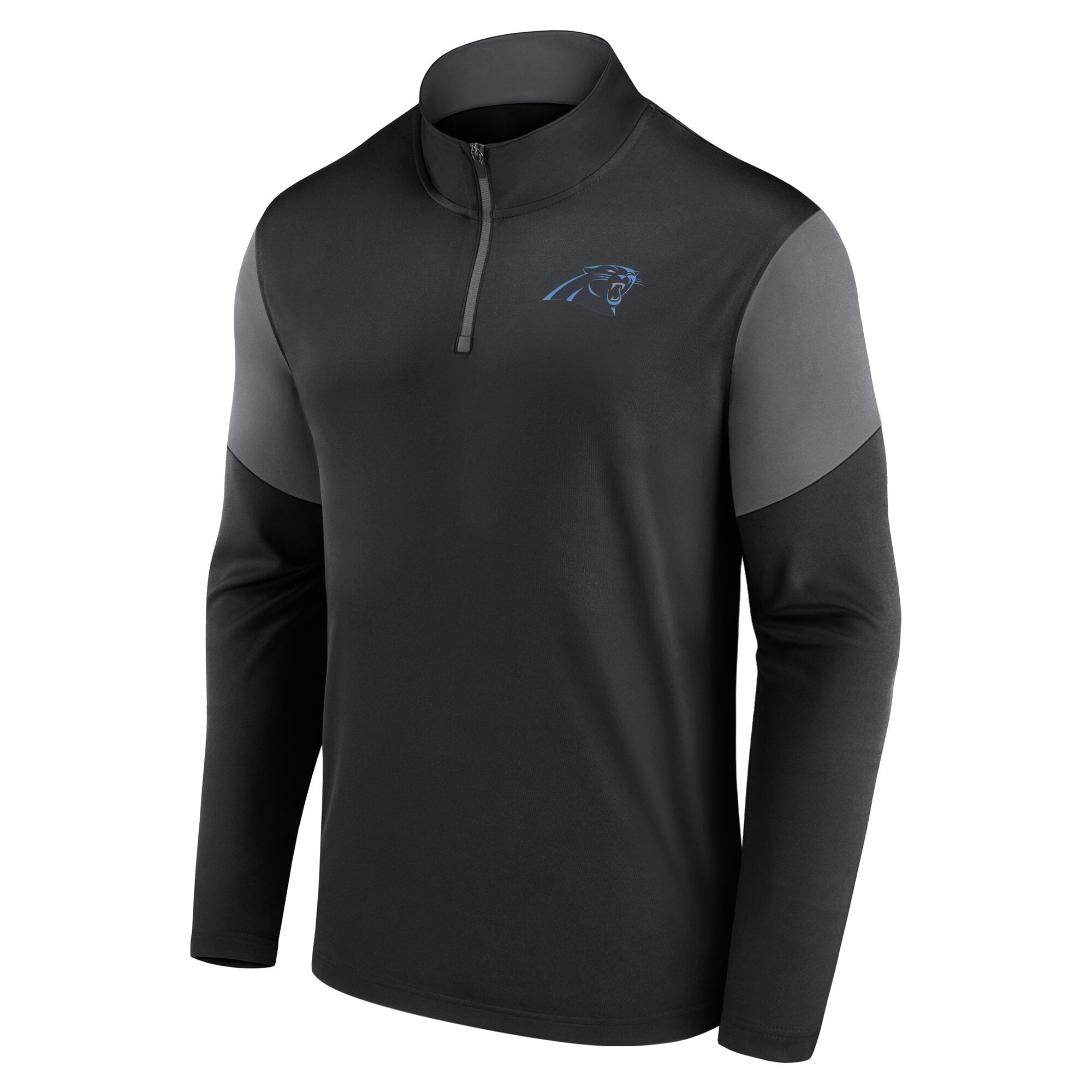 Men's Fanatics Black Carolina Panthers Primary Quarter-Zip Pullover