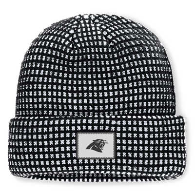Carolina Panthers Fanatics Scheme Cuffed Knit Hat - Black/White