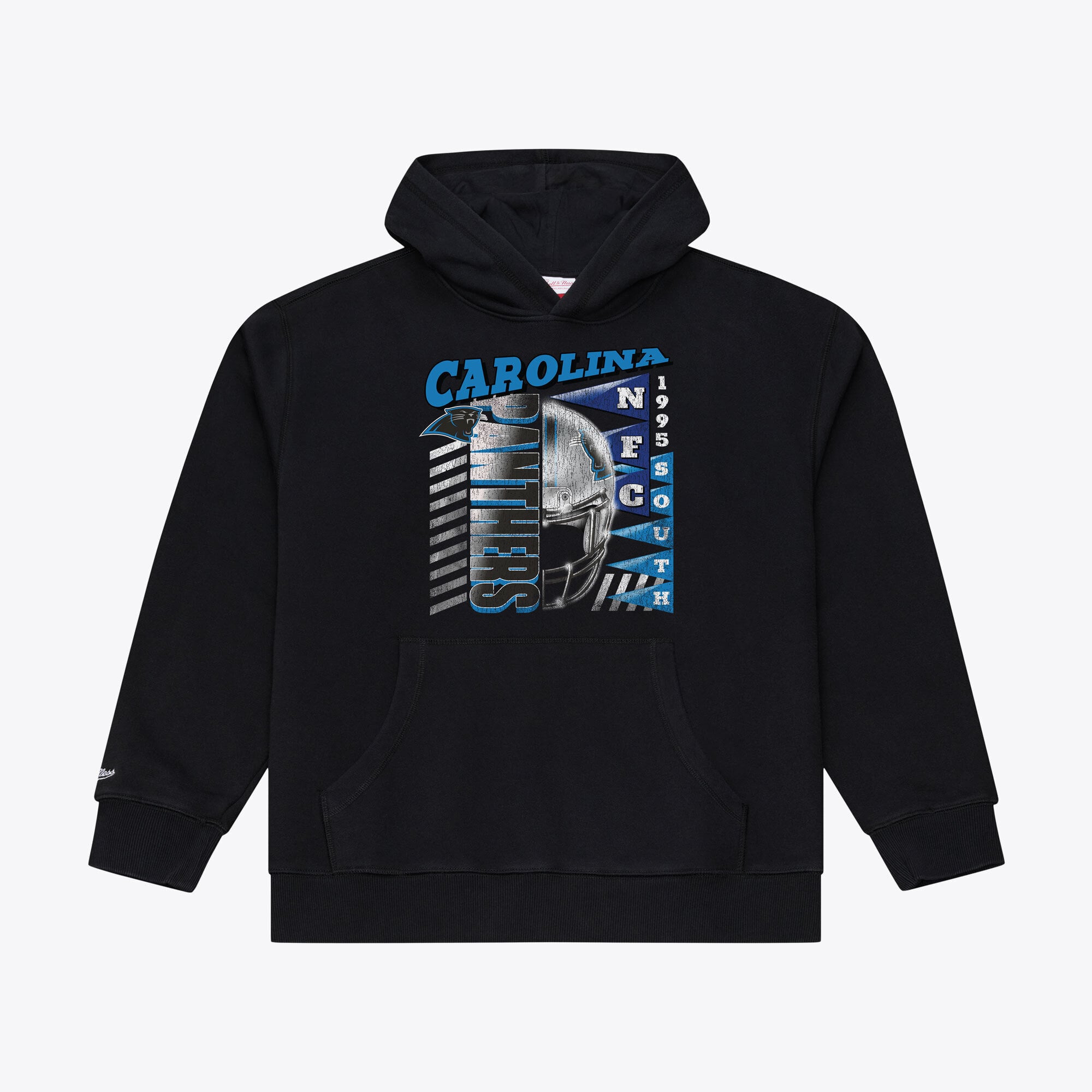 Men's Mitchell & Ness  Black Carolina Panthers Core Essentials Street Graphic Fleece Hoodie